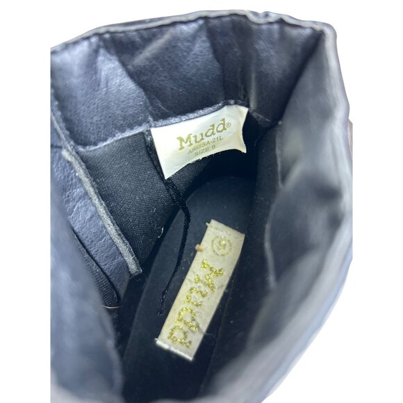 Mudd Y2K Punk Goth Grunge Alissa Chunky Black High Heel Strappy Studded Boot 9 - Picture 6 of 9